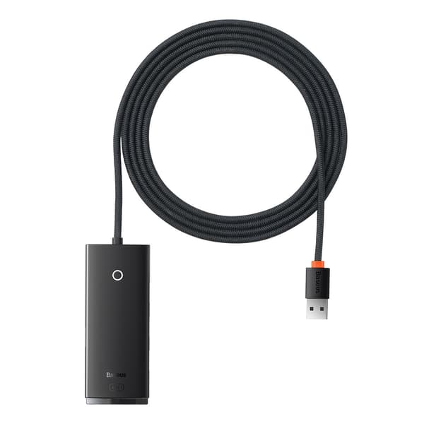 Baseus Lite Serie HUB 4-Portar (USB-A till 4xUSB-A 3.0) 2m Svart