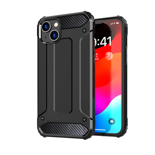 Robust Hybrid Armor Skal för iPhone 15 Plus - Svart