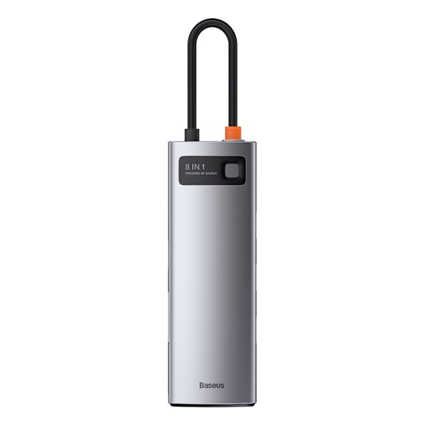 Baseus Metal Gleam 8-i-1 USB-C Hub - 100W PD/ 4K HDMI/ SD/microS