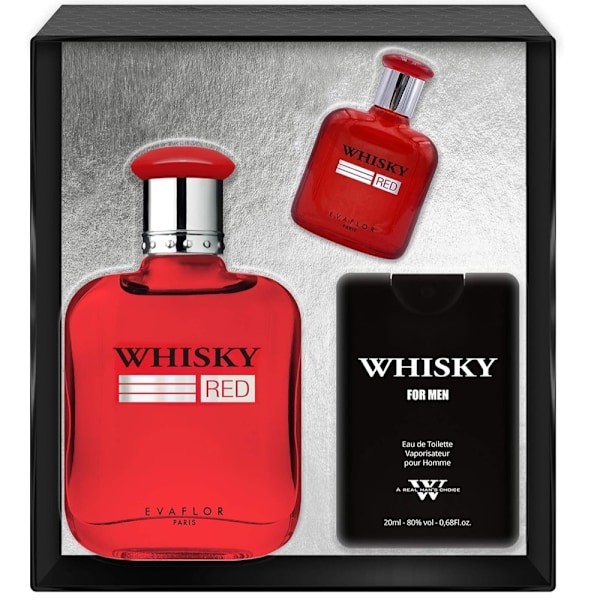 Evaflor Whisky Red Eau de Toilette Set - 100 ml + 10 ml + 20 ml