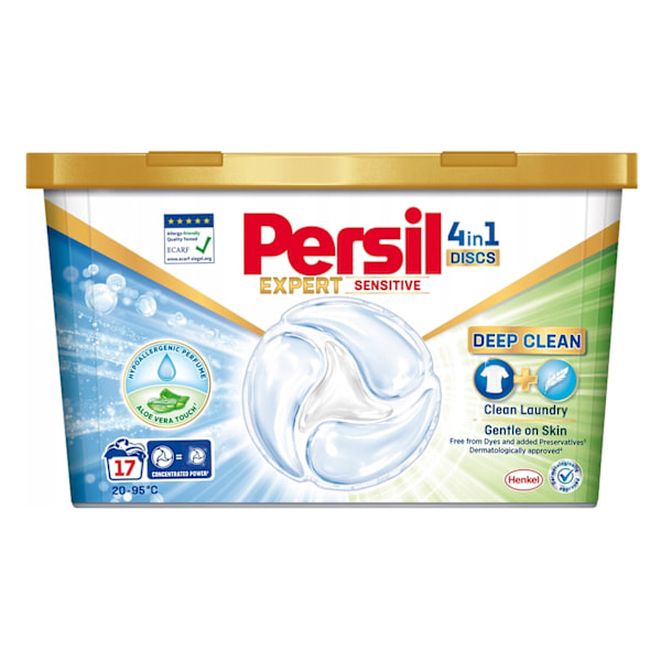 Persil Discs Expert Sensitive 4-i-1 Tvättkapslar/ 17 Stycken