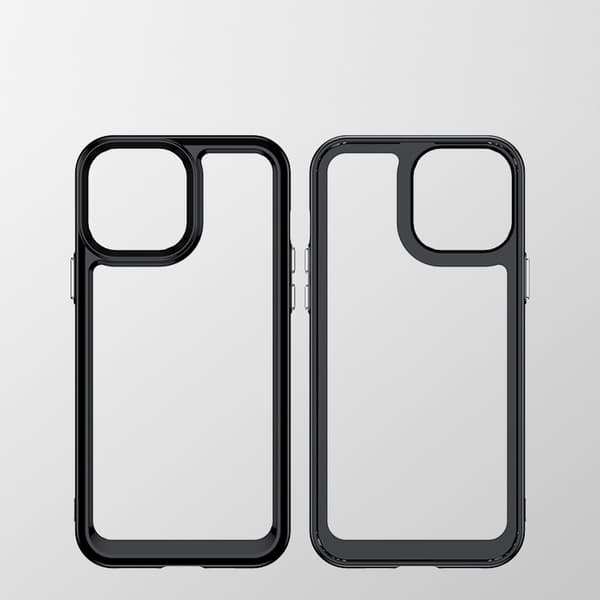 Skyddande Hårt Fodral för iPhone 12 Pro Max med Elastisk Blå Ram