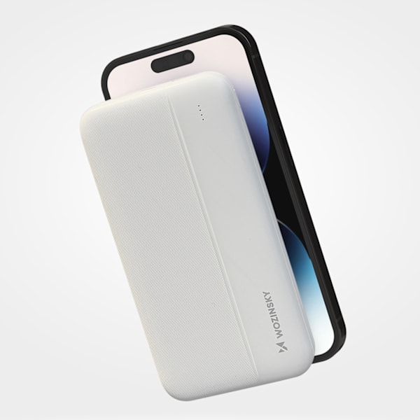 Wozinsky Strömbank Li-Po 10000mAh Dubbel USB Vit (WPBWE1)