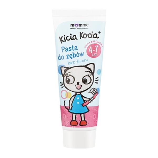 Barntandkräm Utan Flour 4-7 år - Bubbelgums Smak/ 50 ml