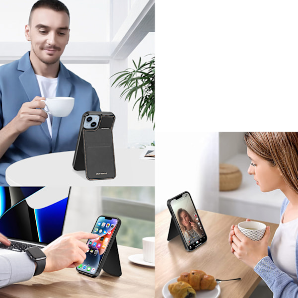 Dux Ducis Rafi 3-i-1 Plånboksfodral med Stativ för iPhone 15 Plu