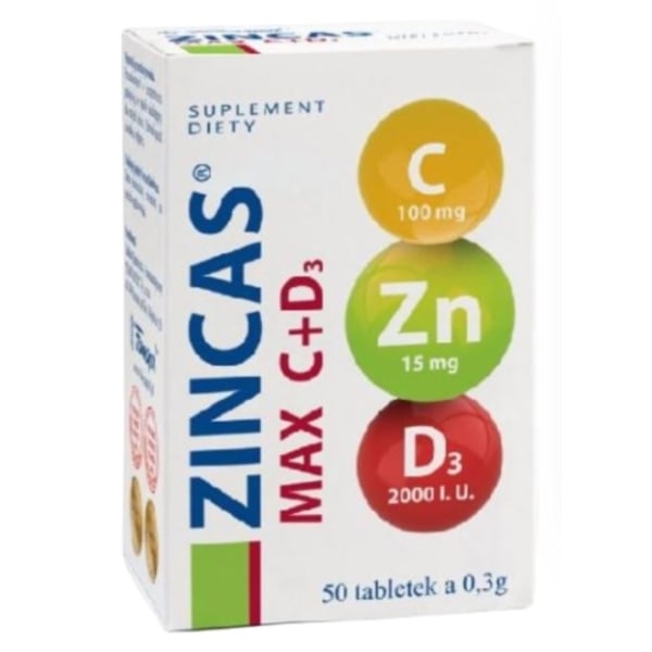 Zinkas Max C +D3/ 50 tabletter
