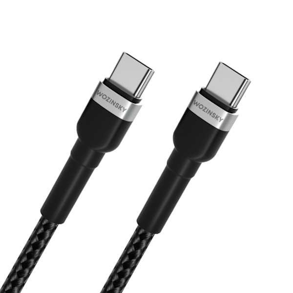Wozinsky USB-C/USB-C-kabel/ PD 65W/ 2m/ svart