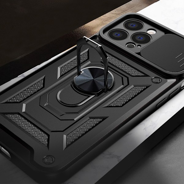 iPhone 13 Pro Max Hybrid Armor Camshield Skal med Kameraskydd -