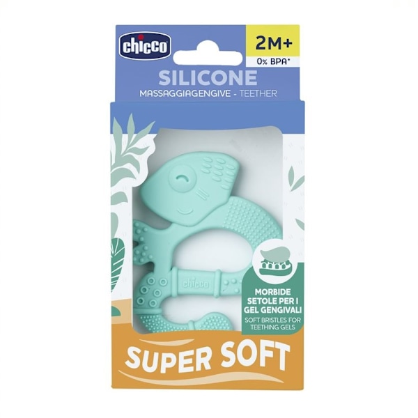 Chicco Silikon Gummibitare Mjuk Gecko 2m+ Pojke