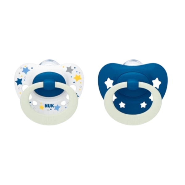 Nuk/ Geni färg/ Silikon Napp 18-36 mån/ 2-pack