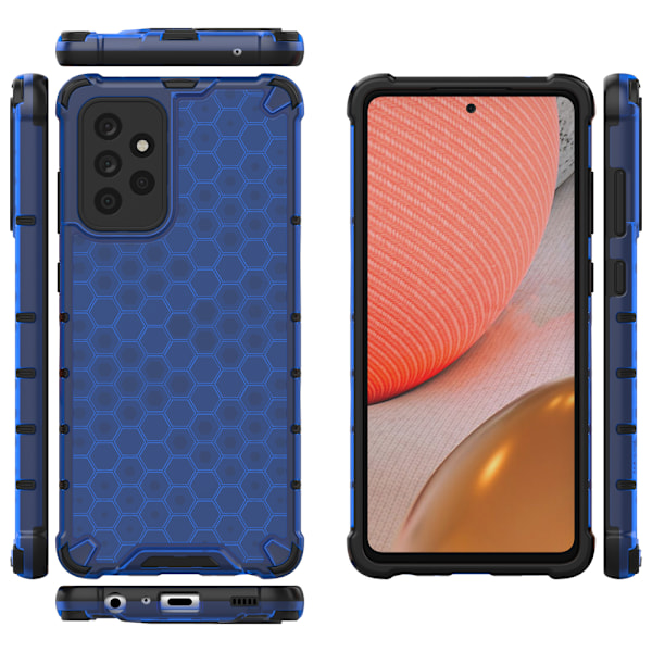 Robust Blå Honungskaksfodral med Gelram för Samsung Galaxy A72 4