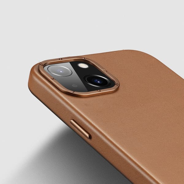 Dux Ducis Grit läderfodral för iPhone 14 Plus/ elegant konstläde
