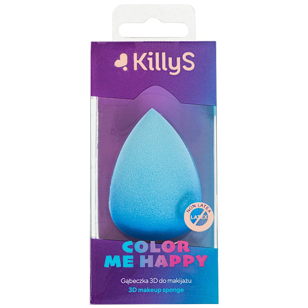 Färgglad 3D Sminksvamp "KillyS Color Me Happy" i Blått
