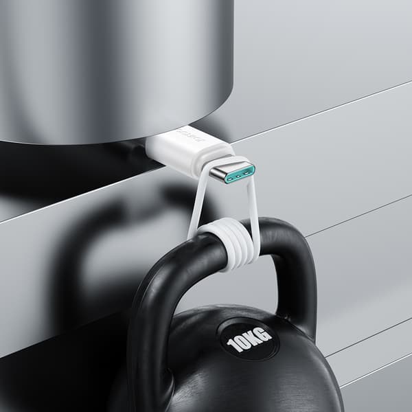 Joyroom Långlivad Serie A9 USB-A/USB-C Kabel 3A 1m - Vit