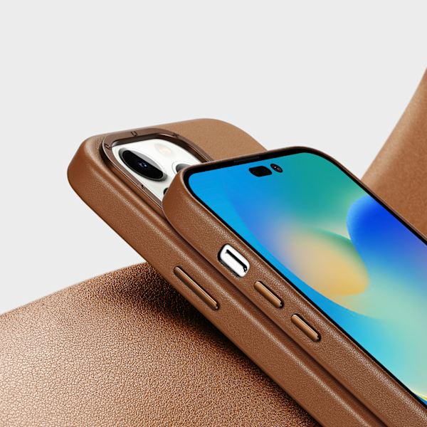 Dux Ducis Grit Läderfodral för iPhone 14 Pro Max - Elegant Konst