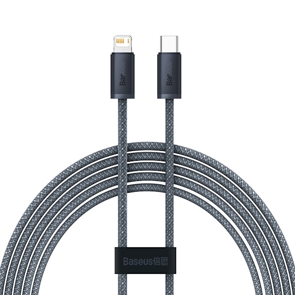 Baseus Lightning till USB-C Kabel PD 20W 480Mb/s 2m Grå