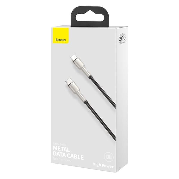 Baseus Cafule Metall USB-C Kabel 100W 2m - Svart