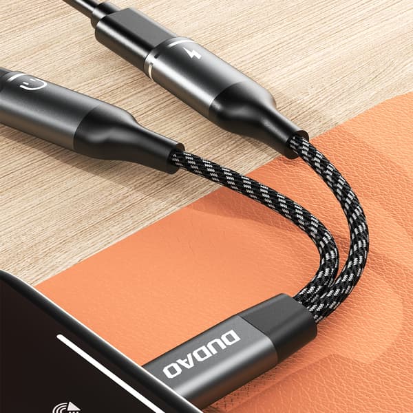 USB-C Adapter Dudao L13C+ 2-i-1 - Grå