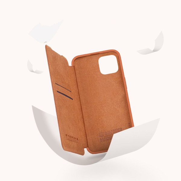 Nillkin Qin Leather Pro Skyddsfodral för iPhone 14 Plus/ Blå/ me