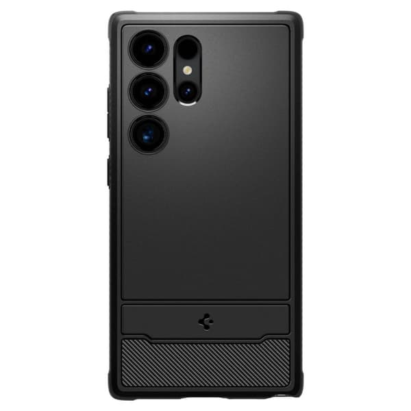 Robust Svartmattskal för Samsung Galaxy S24 Ultra - Spigen Rugge