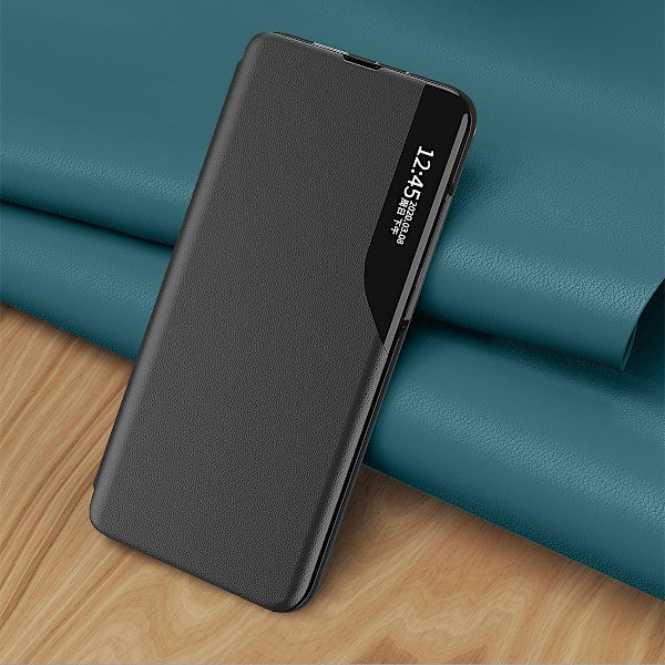 Elegant Blå Ekoläderfodral med Stativfunktion för Samsung Galaxy