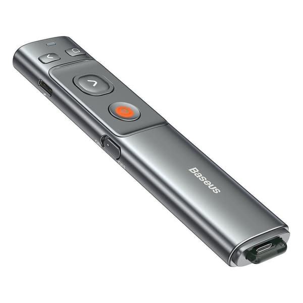 Baseus Orange Dot Trådlös Laserpekare för Presentationer - Grå (
