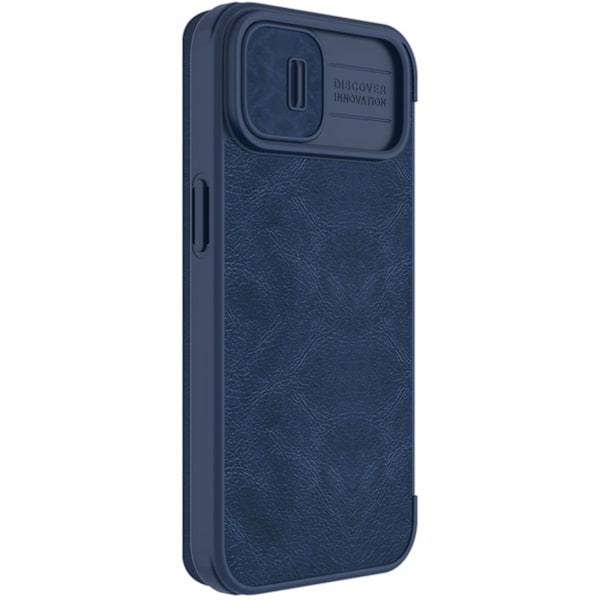Nillkin Qin Leather Pro Skyddsfodral för iPhone 14 Plus/ Blå/ me