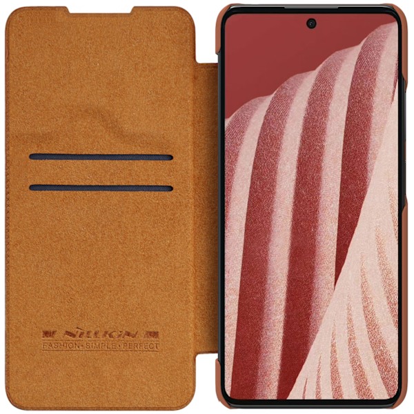 Nillkin Qin läderfodral för Samsung Galaxy A73 Brown