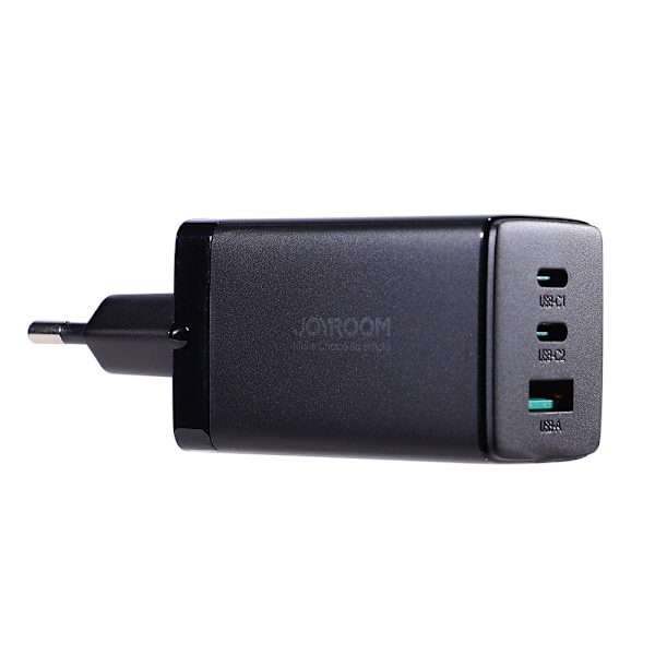Joyroom Snabbladdare GaN 65W USB-A/ 2x USB-C Svart + USB-C till