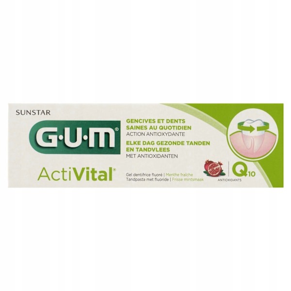 Sunstar GUM ActiVital Tandkräm 75ml - Lång Hållbarhetstid
