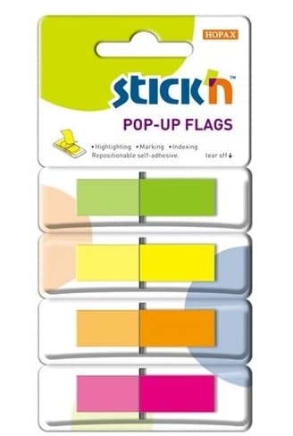 Indexflikar på distributör 45x12mm 4 färger/ 160 st
