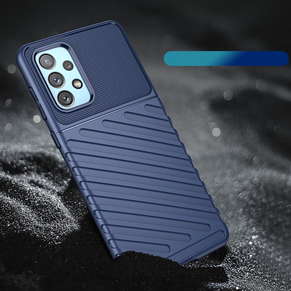Blixt Skal flexibelt pansarfodral för Samsung Galaxy A73 blå