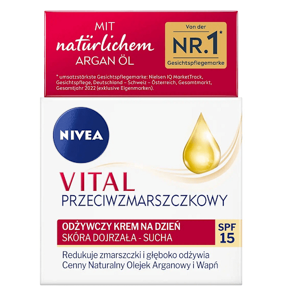 Nivea Vital Anti-Aging Ravitseva Päivävoide SPF15, 50 ml