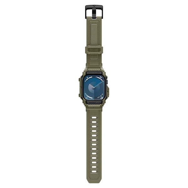 Spigen Rugged Armor Pro Armband för Apple Watch 10 (46 mm) - Grö
