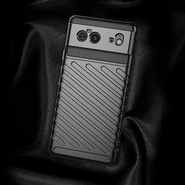 Google Pixel 6 Svart Flexibelt Pansarfodral Thunder Case