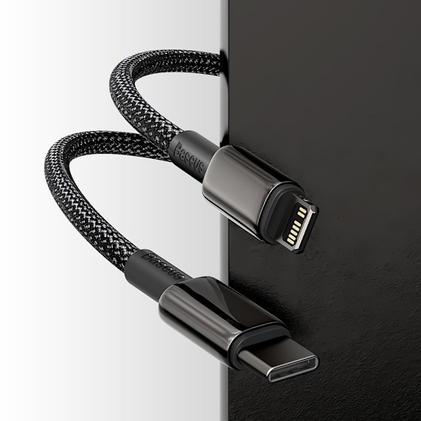 Baseus CATLWJ-01 Lightning till USB-C Kabel PD 20W 480Mb/s 1m Sv