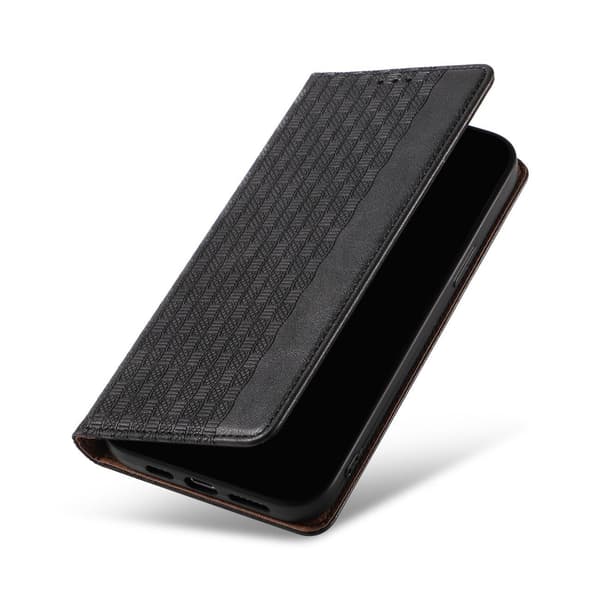 Magnetisk Plånboksfodral med Rem för iPhone 12 Pro Max - Svart