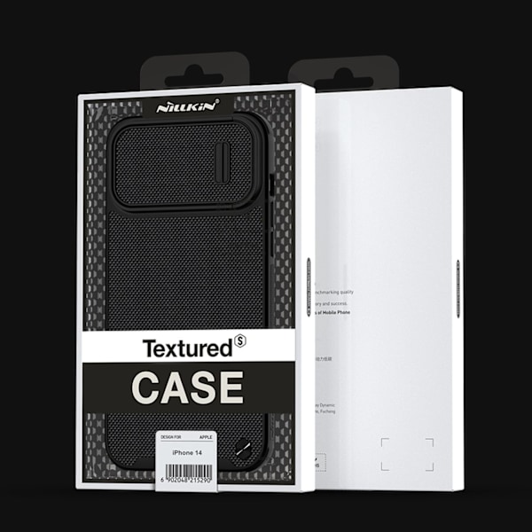 Nillkin Texturerat S Case skydd för iPhone 14 - kraftigt svart f