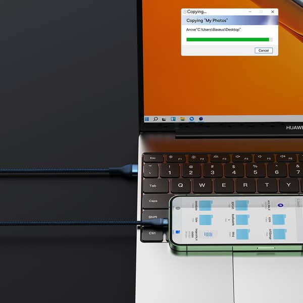 Baseus Flash Series II 3-i-1 Snabb laddningskabel USB-A till USB