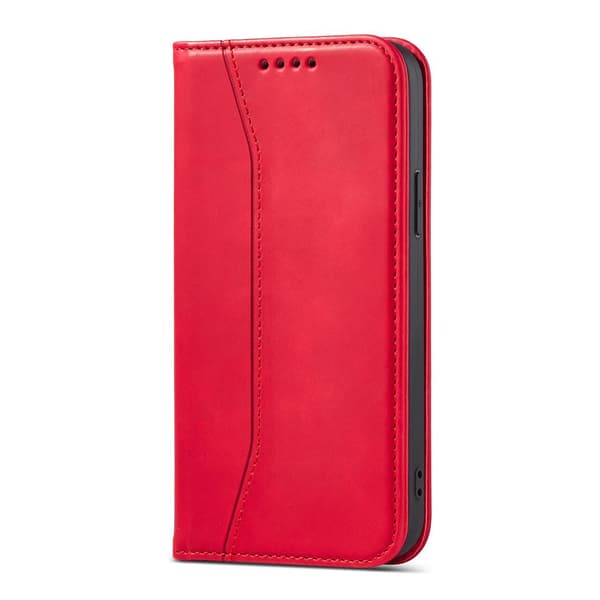 Magnetiskt Elegant Fodral för iPhone 14 Plus - Rött Flipplåda/ P