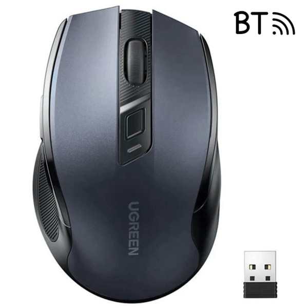 Ugreen MU006 Trådlös Optisk Mus USB 2.4GHz/Bluetooth 5.0 4000 DP