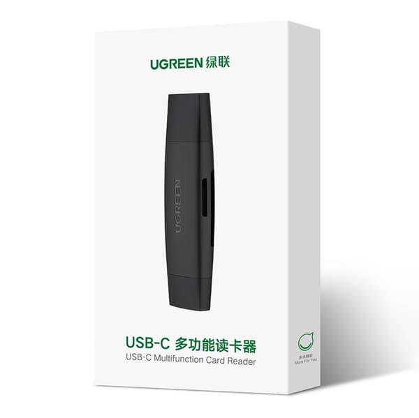 Ugreen SD/microSD Kortläsare Adapter (USB-A/USB-C) Svart (CM304)