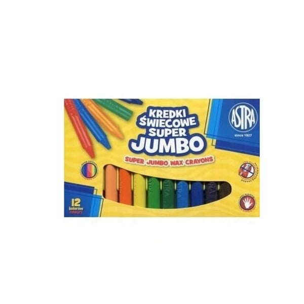 Vaxkritor Färgpennor - Astra Super Jumbo/ 12 Färger