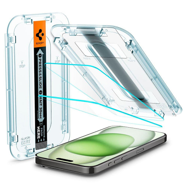 Spigen Glas.tR EZ Fit Härdat Glas för iPhone 15 Plus / 16 Plus -