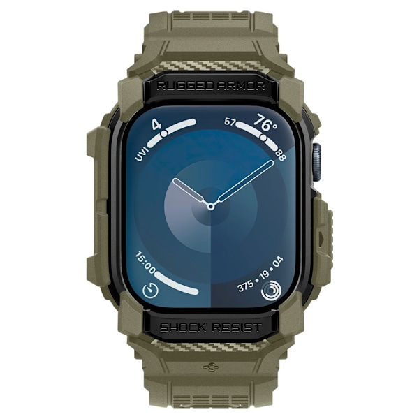 Spigen Rugged Armor Pro Armband för Apple Watch 10 (46 mm) - Grö