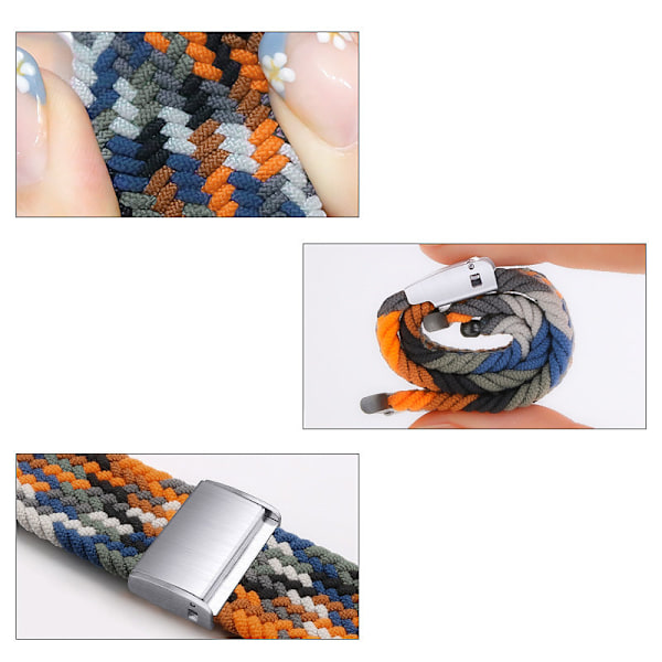 Orange Flätad Rem för Apple Watch Ultra/9/8/7/6/SE/5/4/3/2 (49/4