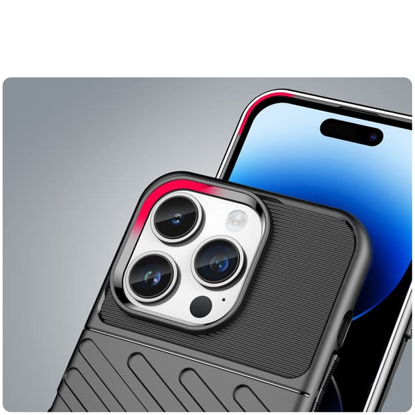Thunder Fodral för iPhone 14 Pro Max - Robust Svart Skydd