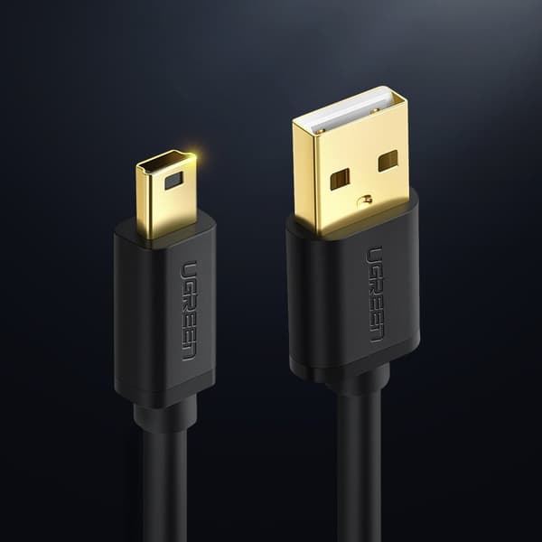 Ugreen USB till Mini USB-kabel 480 Mbps 1/5 m Svart (US132 10385