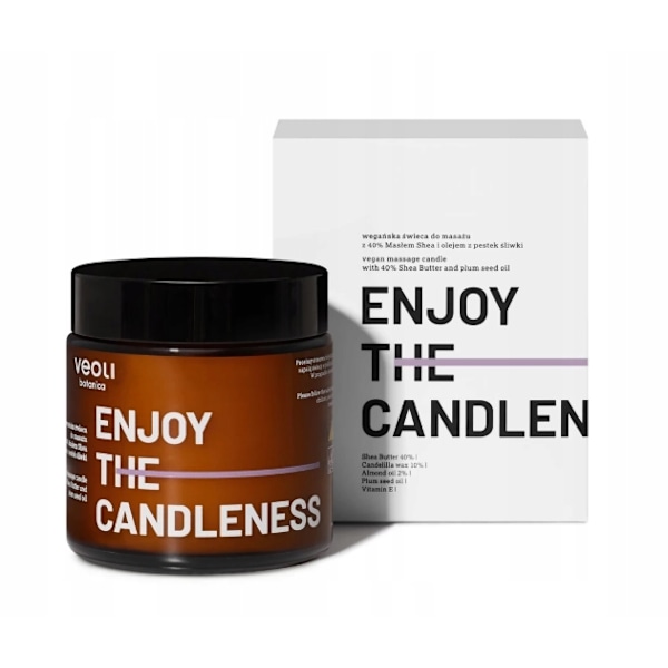 Veoli Botanica Massage Ljus med 40% Shea Smör & Plommonkärnolja/