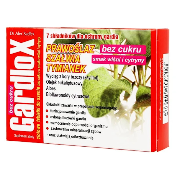 Halspastiller Gardlox med Körsbär och Citron - 16 st utan tillsa